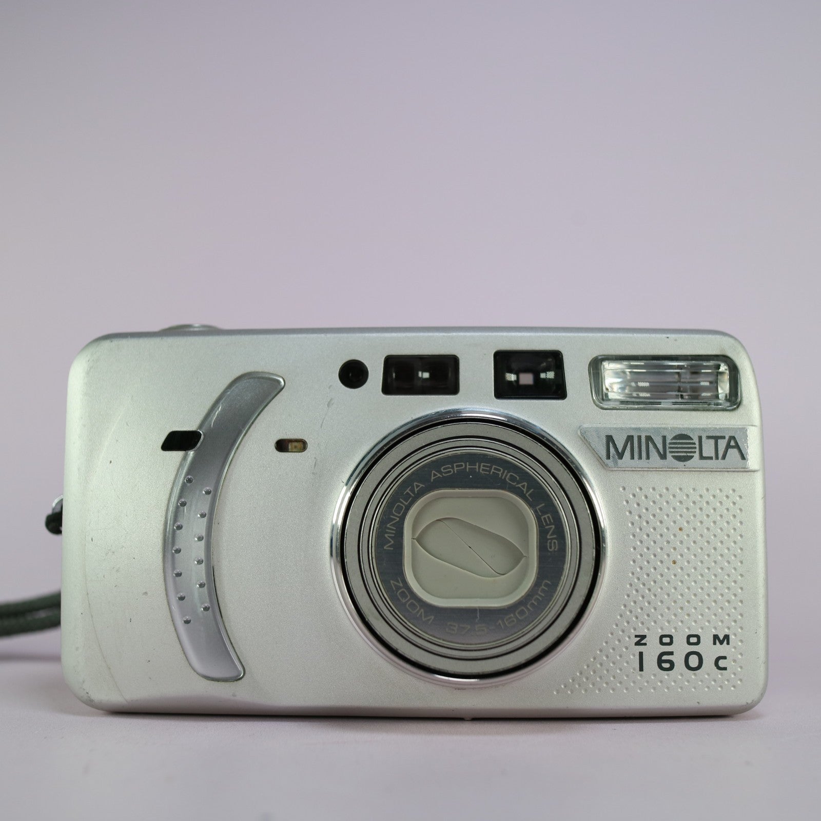 Minolta Zoom 160c 35mm Film Point and Shoot Camera Silver Tested
