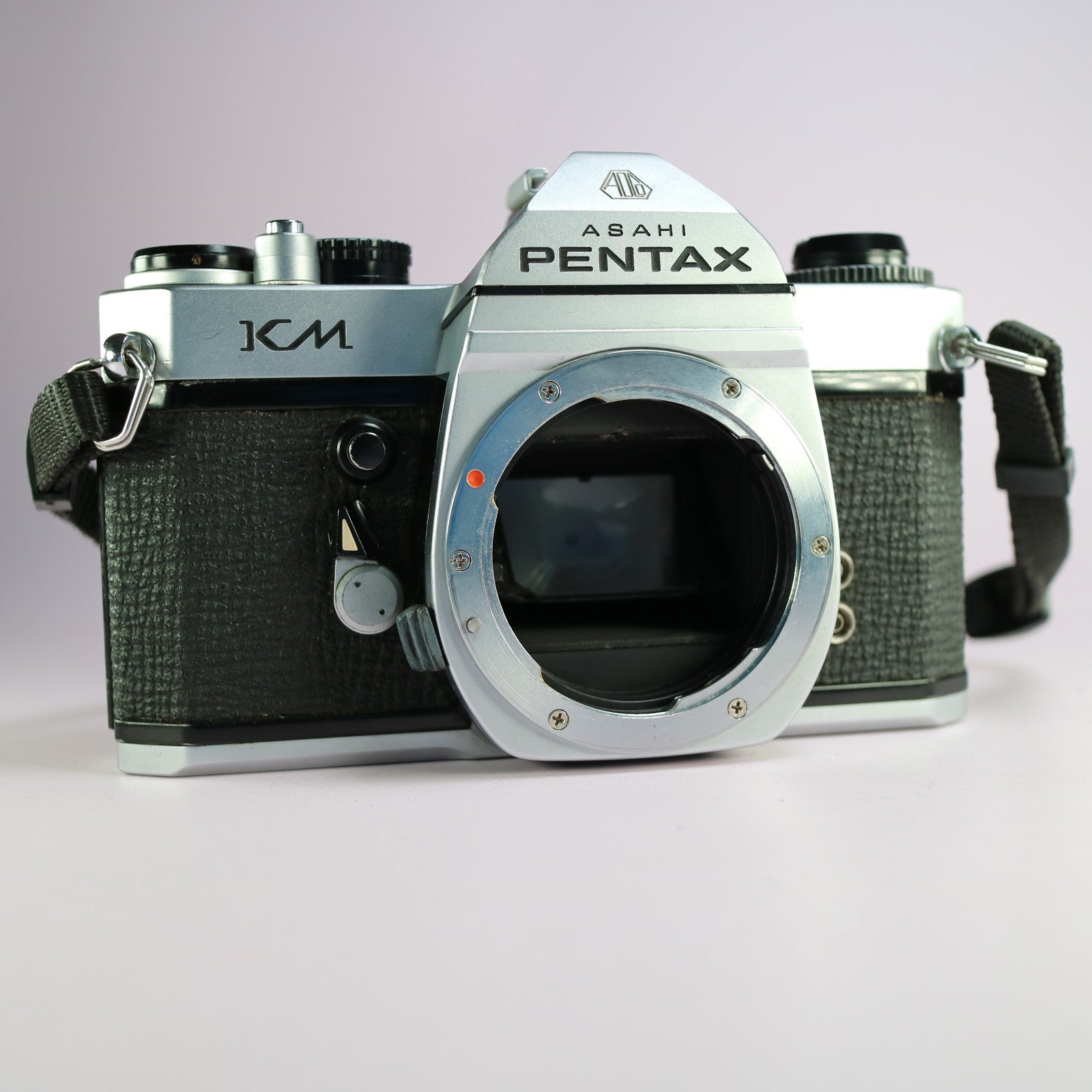 Asahi Pentax KM 35mm Film SLR Camera Silver Body Only Tested