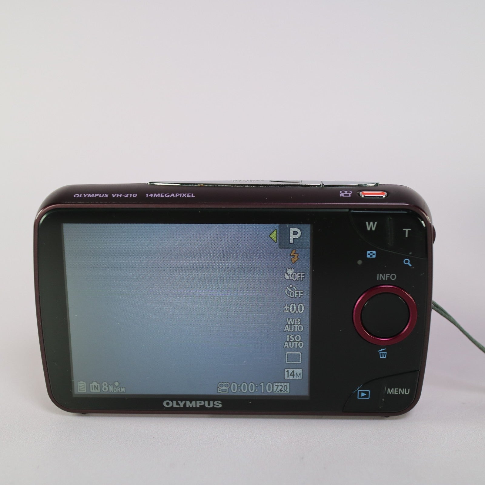Olympus Digital Camera VH-210 14.0MP Purple Tested Full Working Set