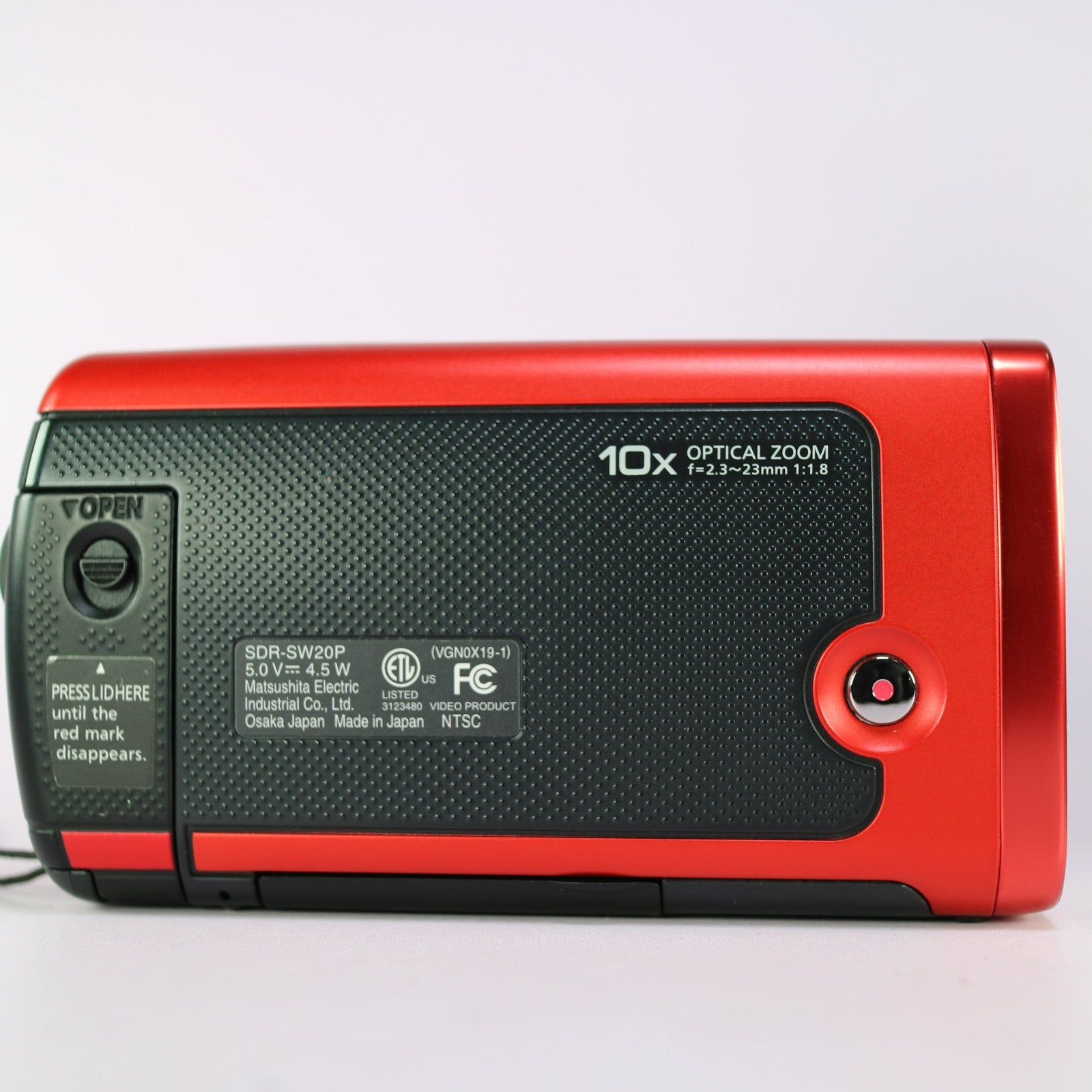 Panasonic SDR-SW20 12.0MP Compact Underwater Camcorder Red Tested Full Set