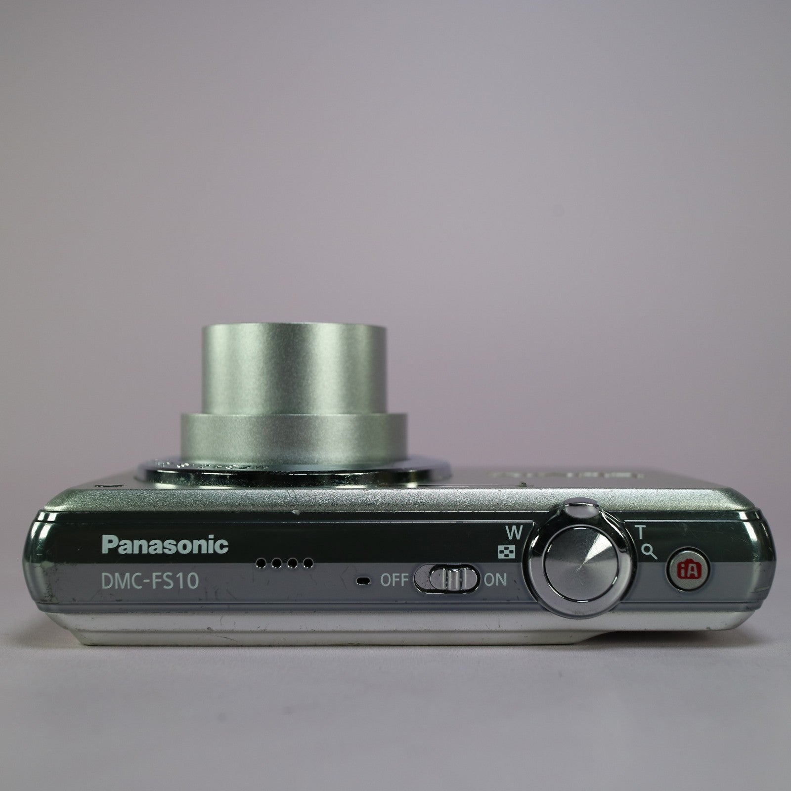 Panasonic Lumix DMC-FS10 12.1MP Digital Camera Silver Tested Full Working Set