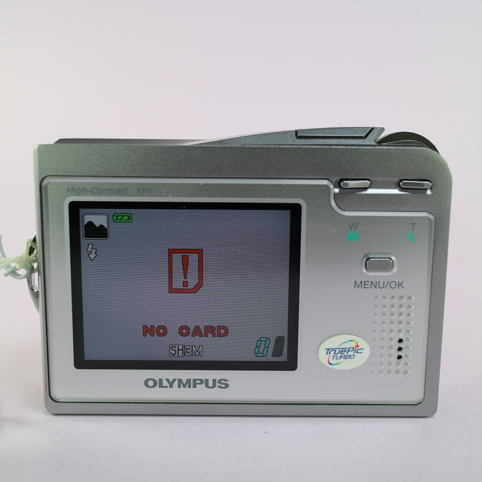 Olympus Digital Camera AZ-1 3.2MP Silver Tested With Battery and Charger