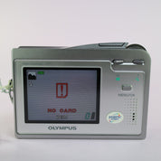 Olympus Digital Camera AZ-1 3.2MP Silver Tested With Battery and Charger