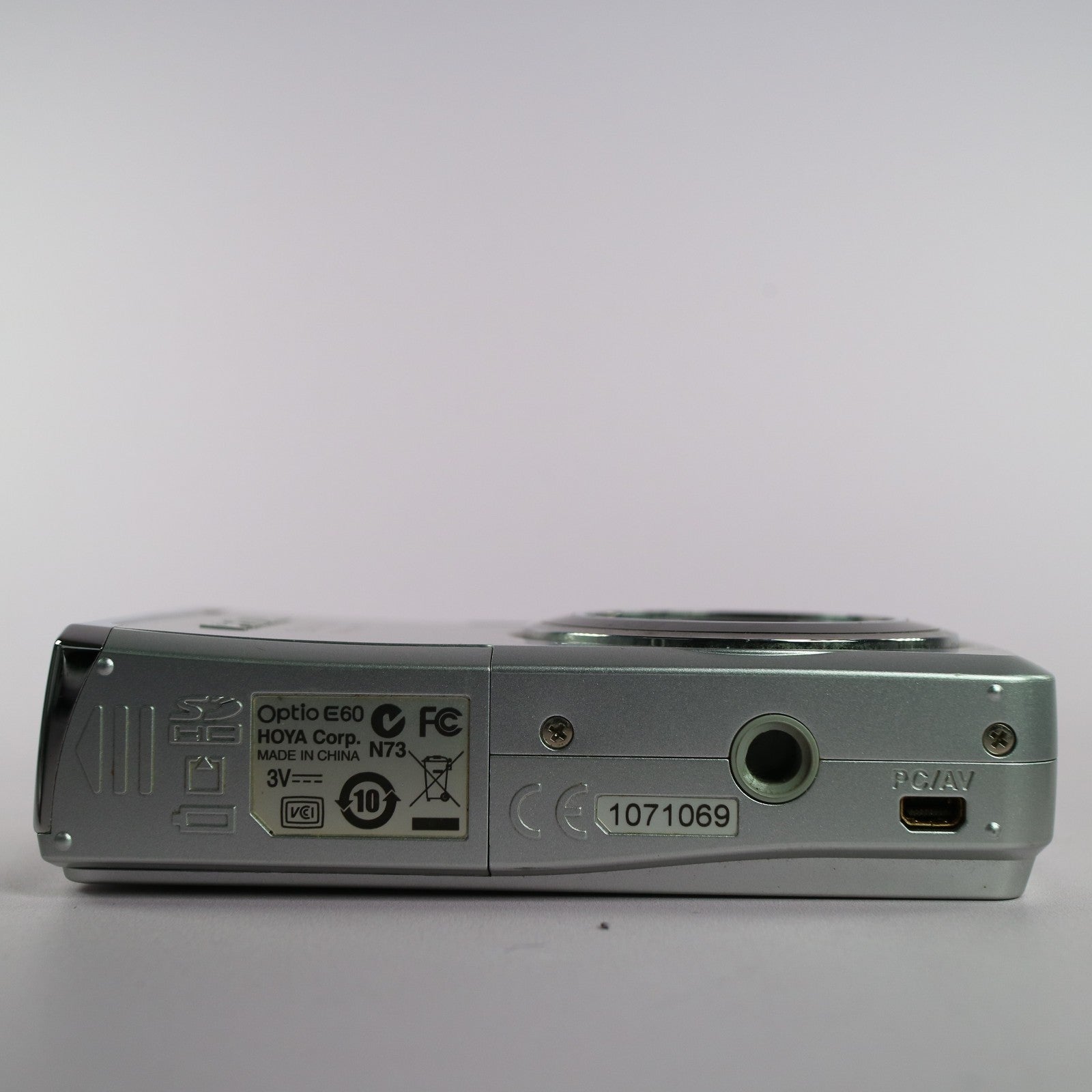 Pentax Digital Camera Optio E60 10.1MP Silver Tested