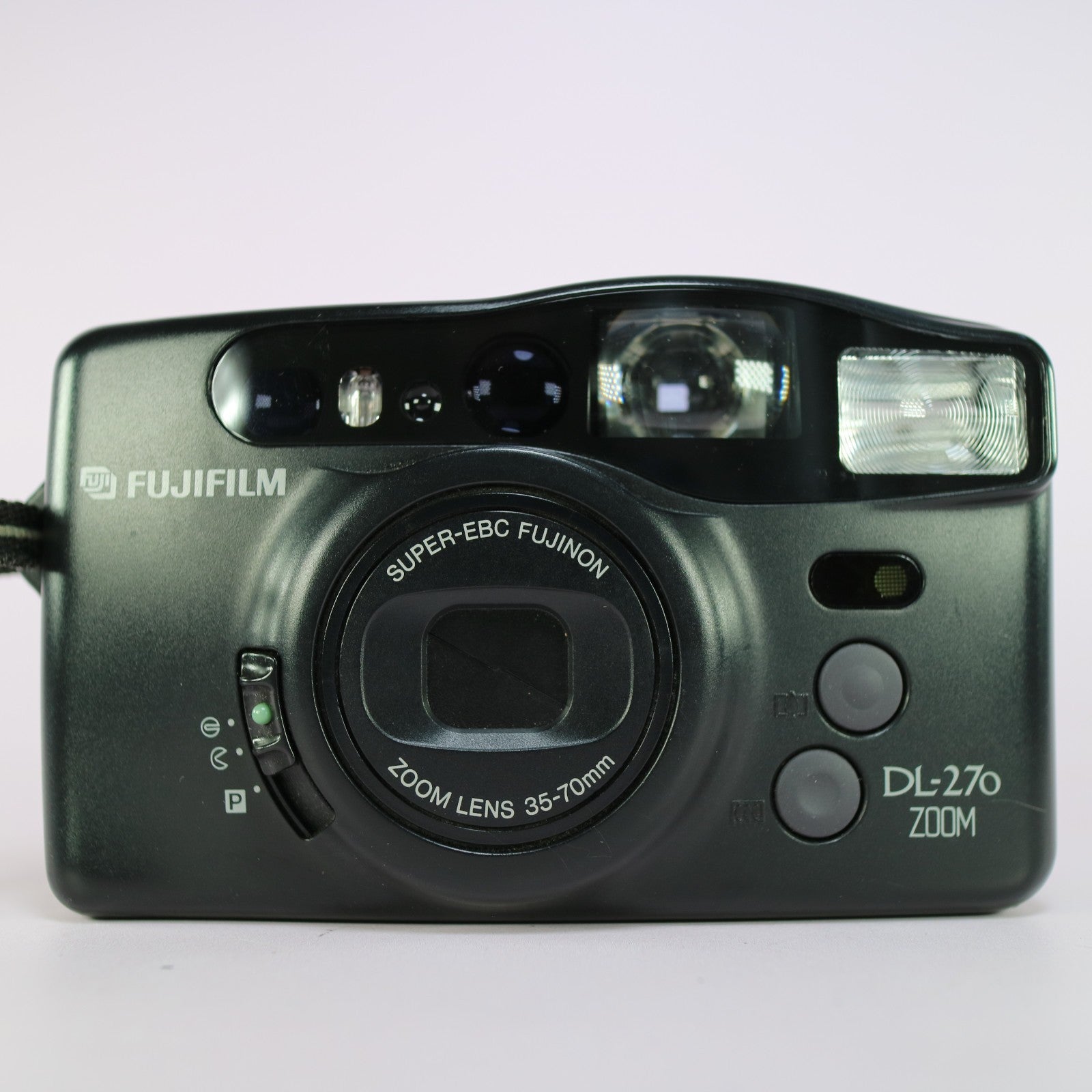 Fujifilm DL-270 Zoom 35mm Film Point and Shoot Camera Black Tested