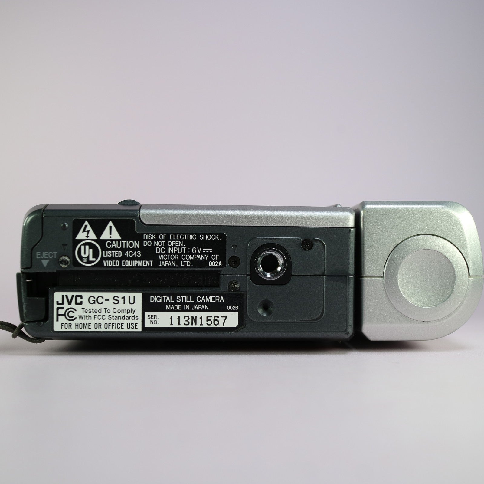 JVC Digital Camera GC-S1U 0.4MP Silver Rare Tested