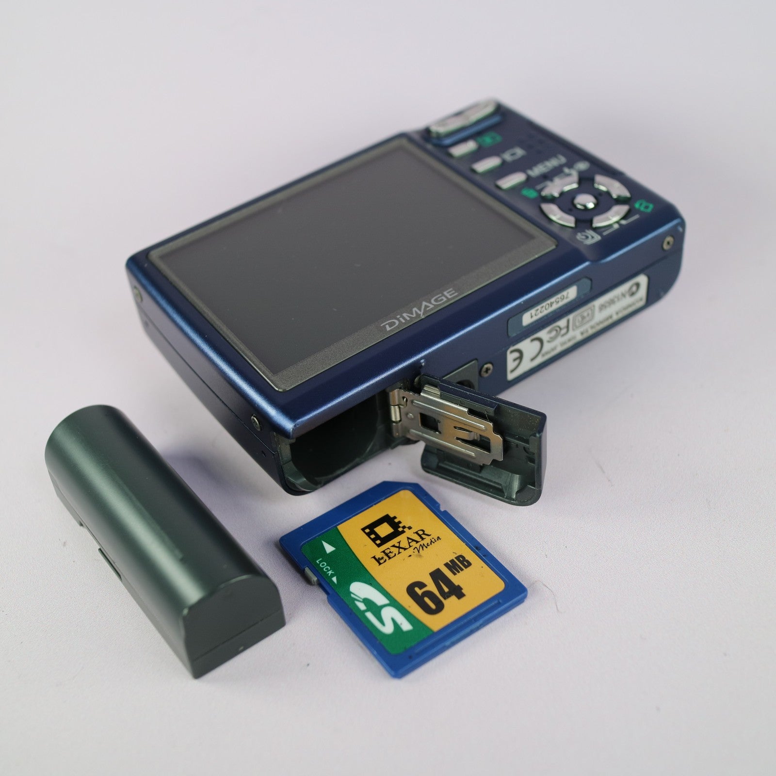 Konica Minolta Digital Camera Dimage X60 5.0MP Blue Tested With Battery and SD