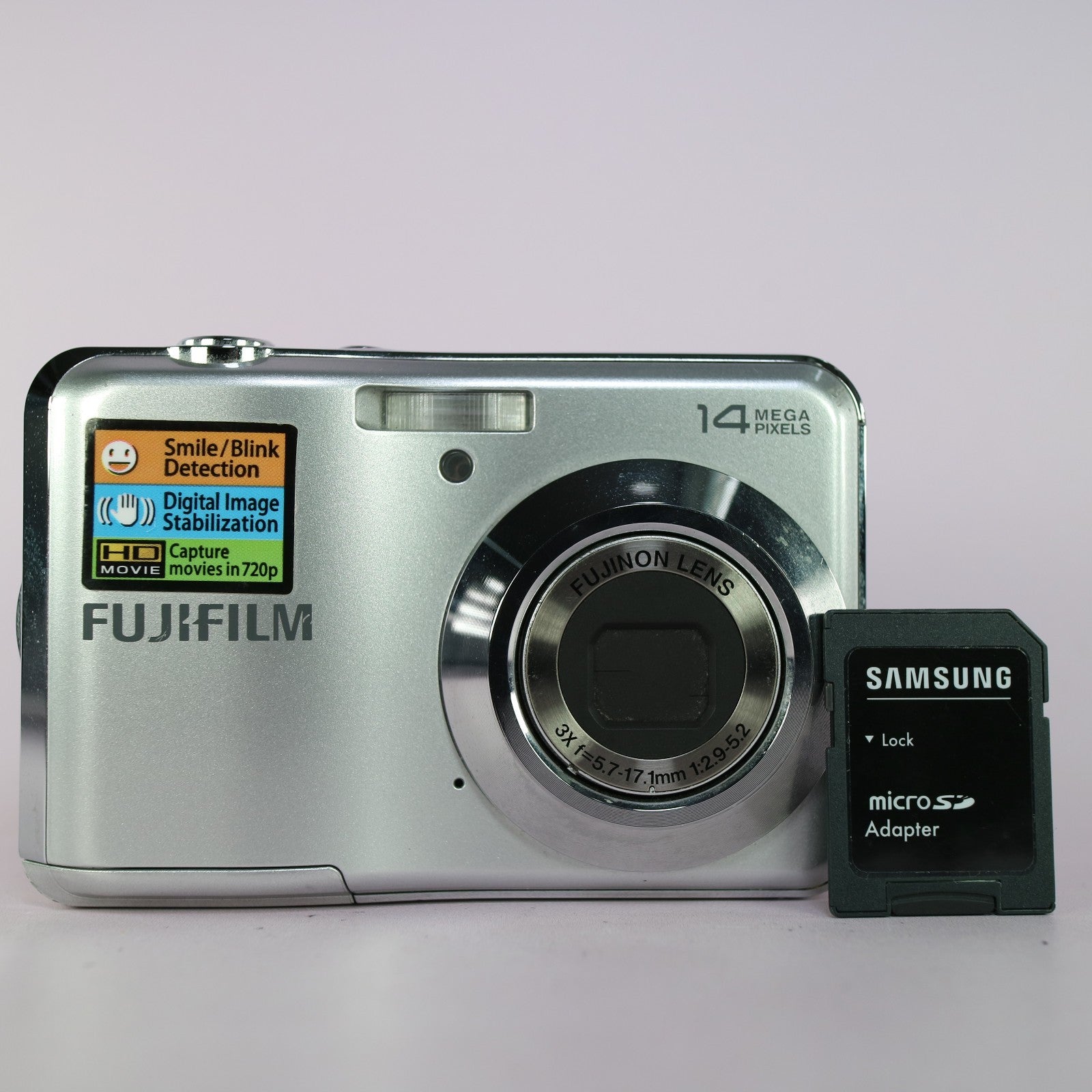 Fujifilm Digital Camera FinePix AV200 14.0MP Silver Tested