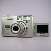 Pentax Digital Camera Optio 330GS 3.2MP Silver Flip Screen Tested
