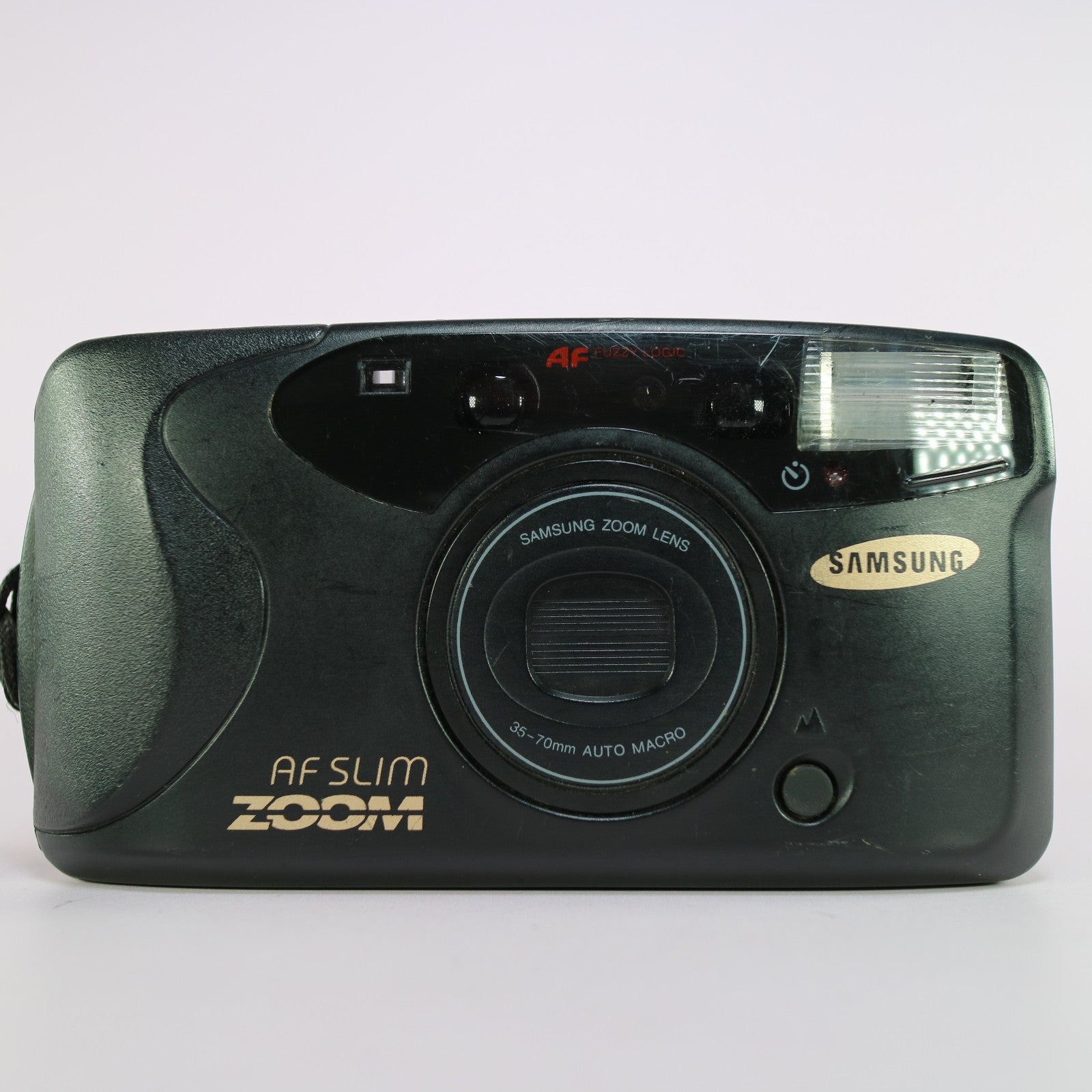 Samsung AF Slim Zoom 35mm Film Point And Shoot Camera Black Tested