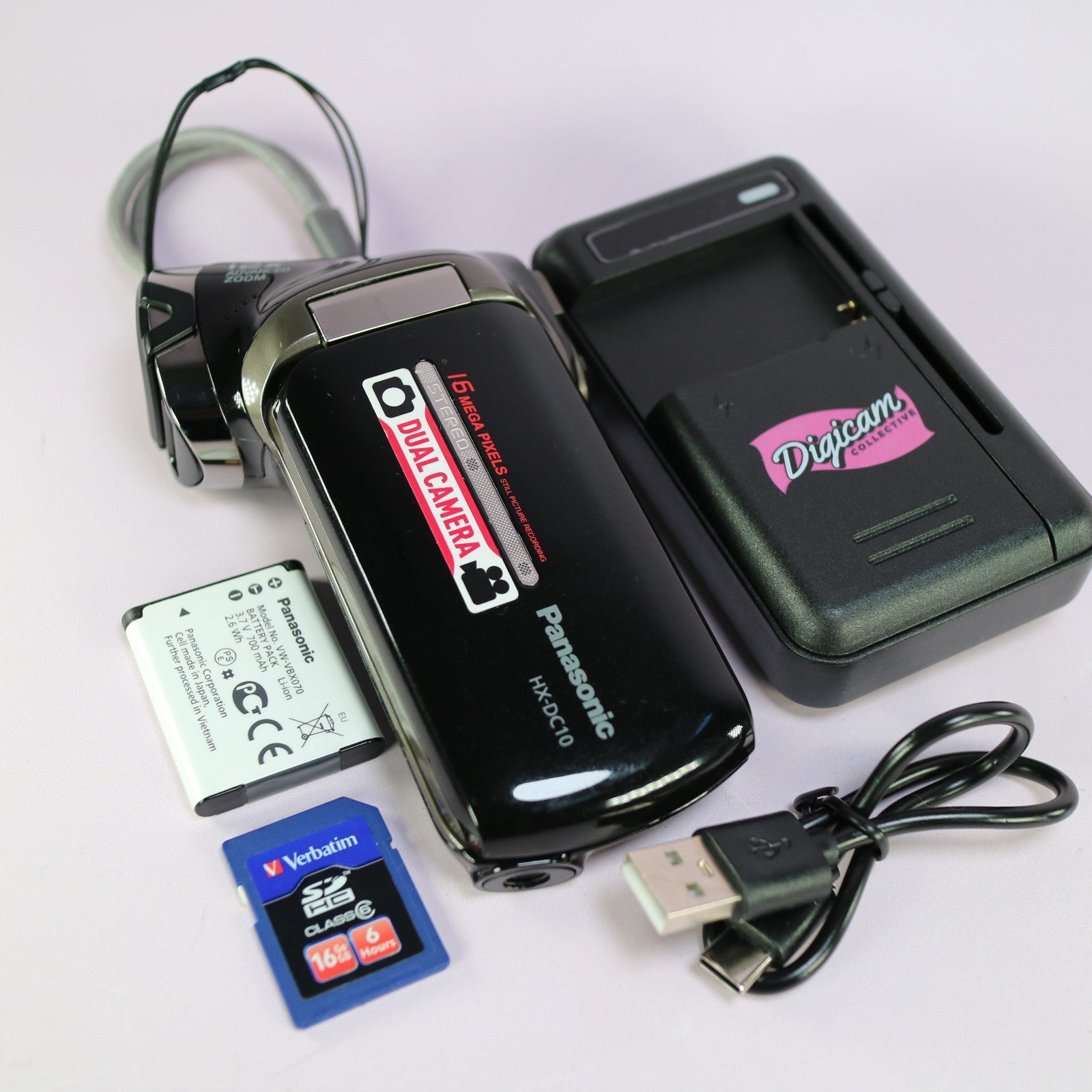 Panasonic HX-DC10 16.0MP Compact Digital Video Recorder Black Tested Full Set