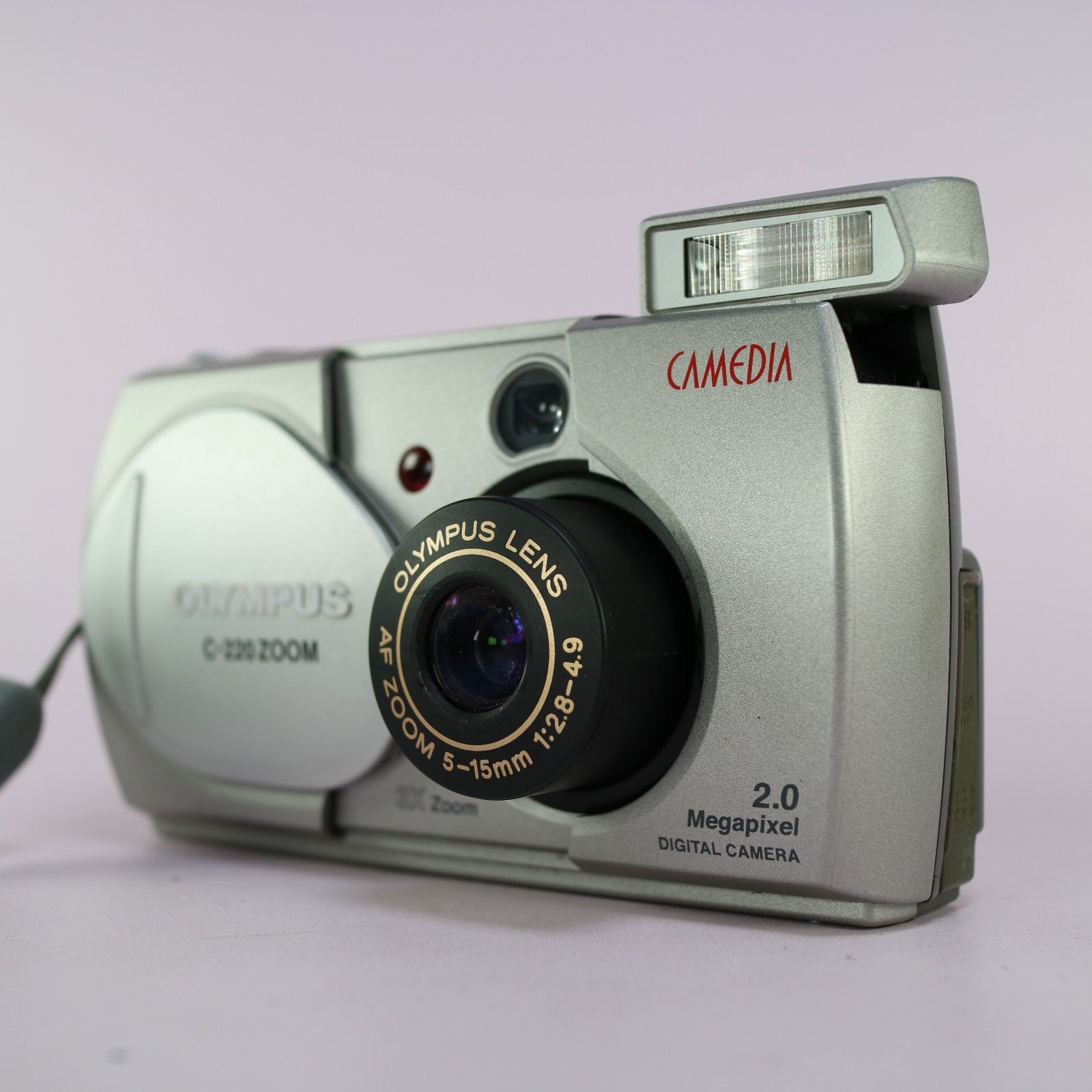 Olympus Digital Camera Camedia C-220 Zoom 2.1MP Silver Tested