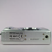 Pentax Digital Camera Optio S45 4.0MP Silver Tested