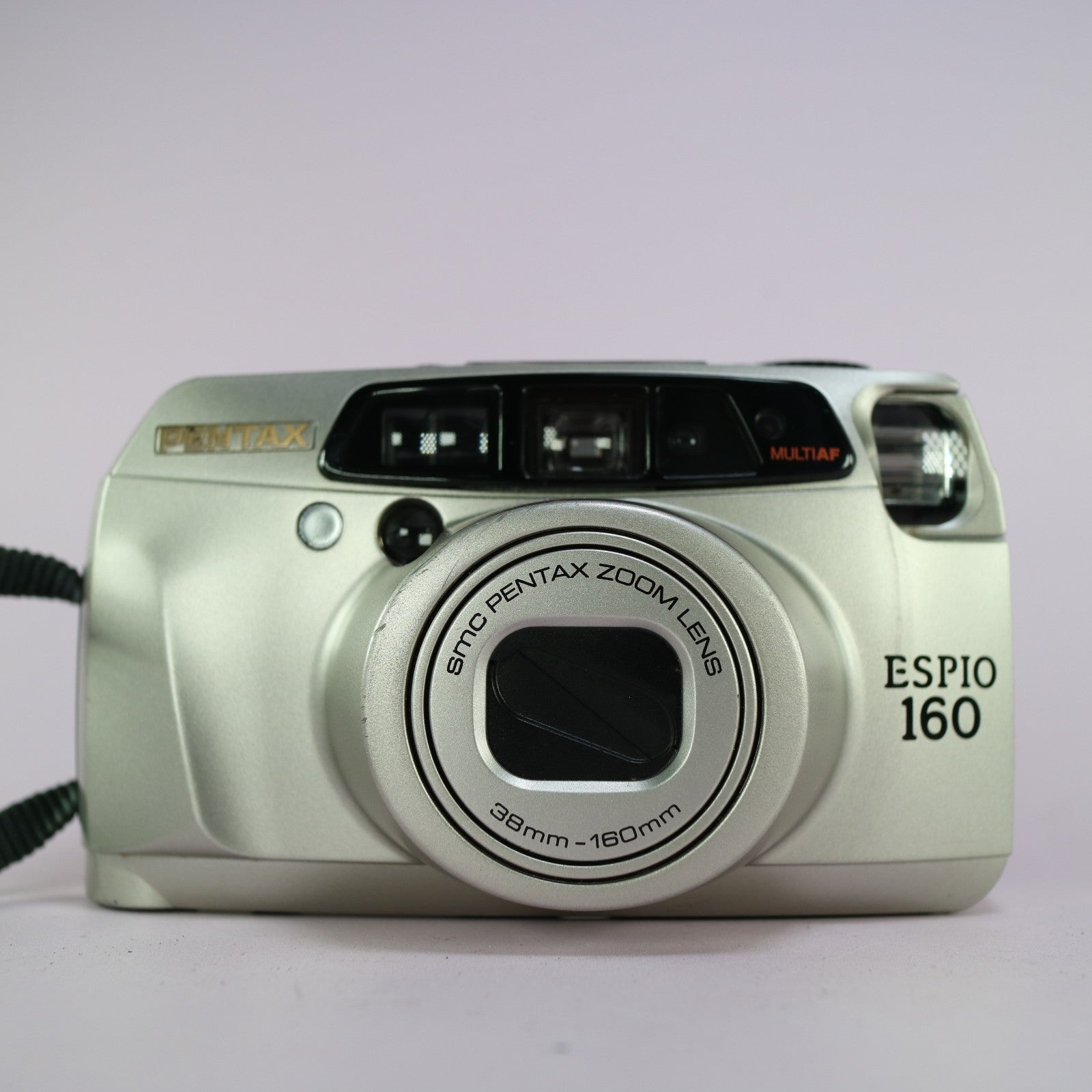 Pentax Espio 160 35mm Film Point and Shoot Camera Silver Tested