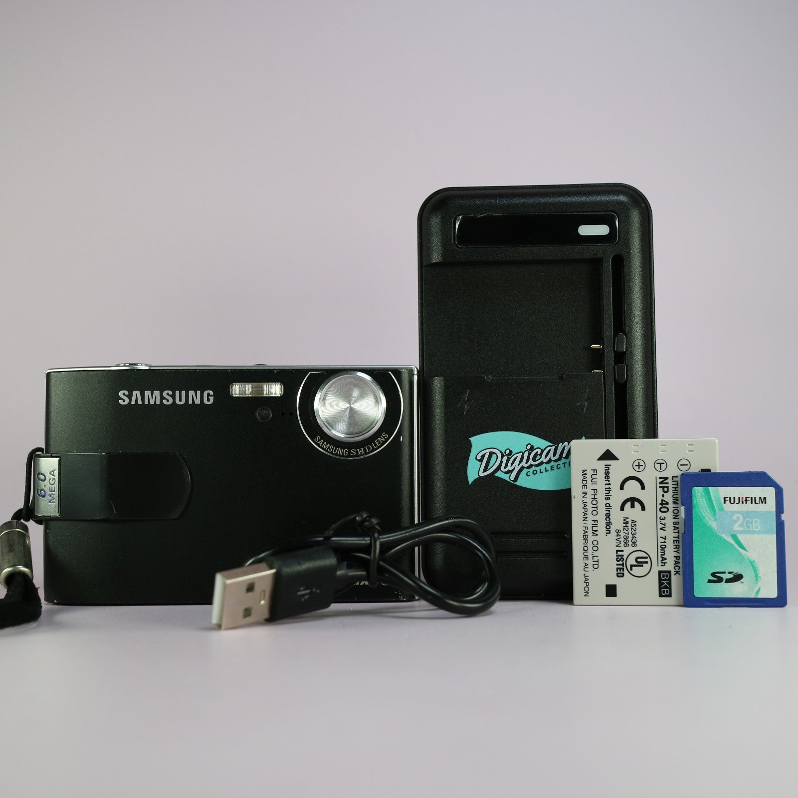 Samsung Digital Camera Digimax i6 6.0MP Blaxck Tested Full Working Set