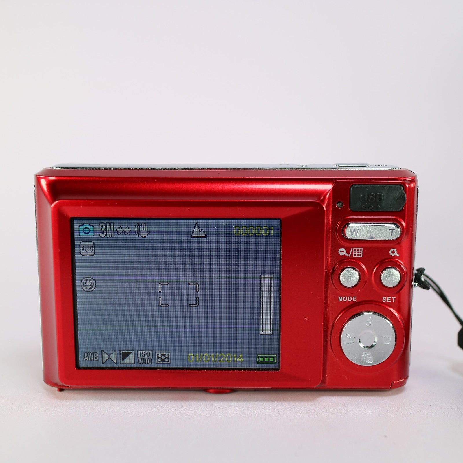 Polaroid Digital Camera iE826 18.1MP Red Tested Full Working Set