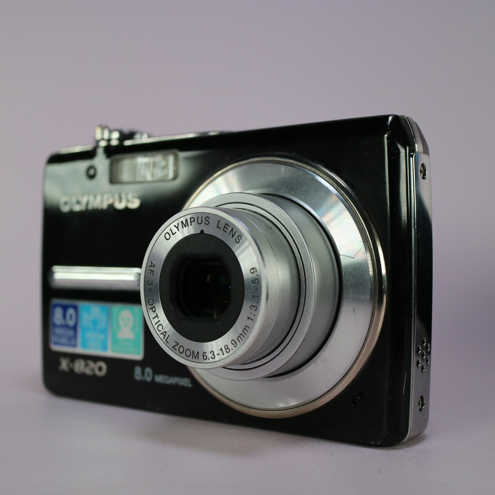 Olympus Digital Camera X-820 8.0MP Black Tested Full Set