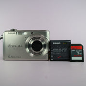 Casio Digital Camera Exilim EX-Z1000 10.1MP Silver Tested w/ Battery + SD