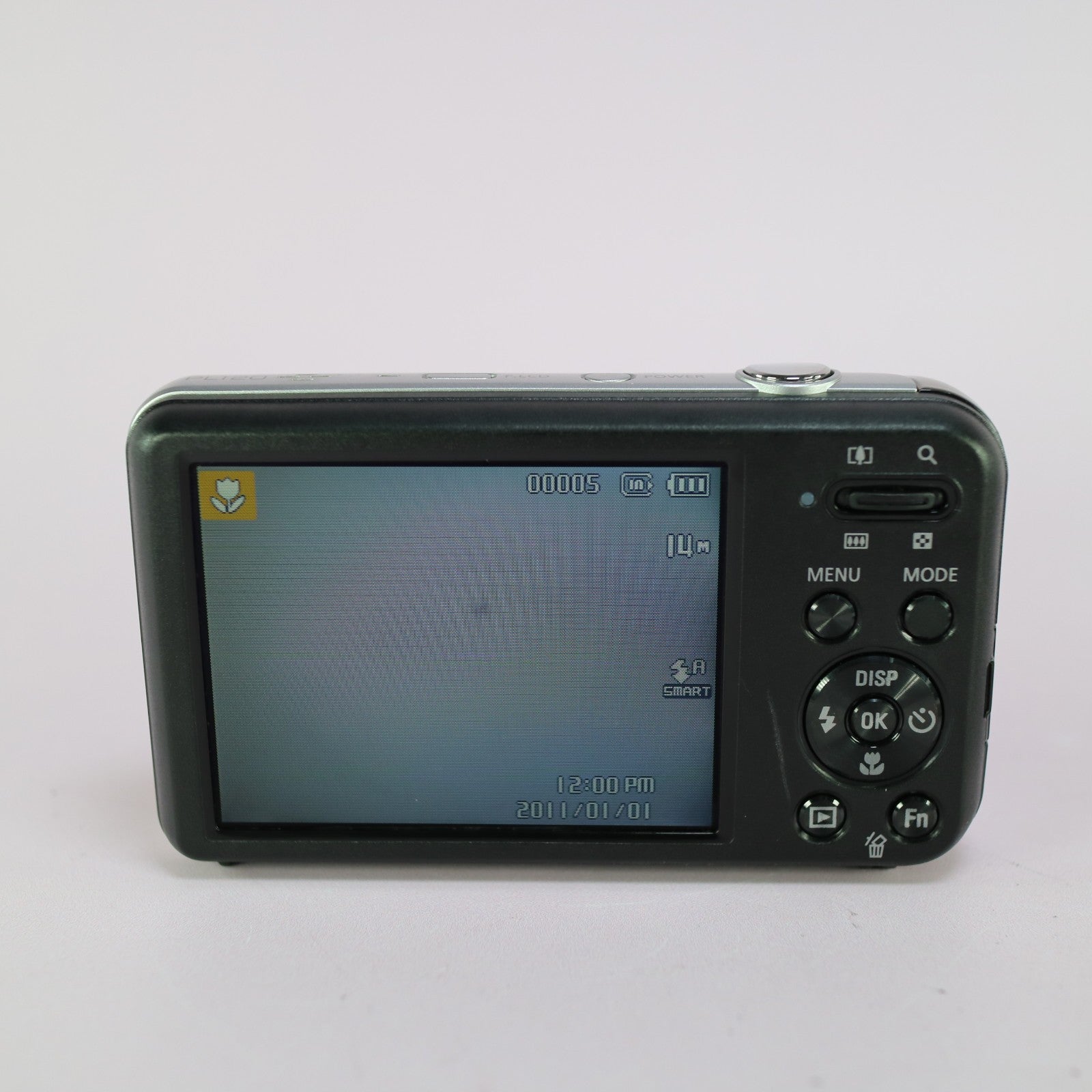 Samsung Digital Camera PL120 14.2MP Selfie Screen Silver Tested Full Working Set