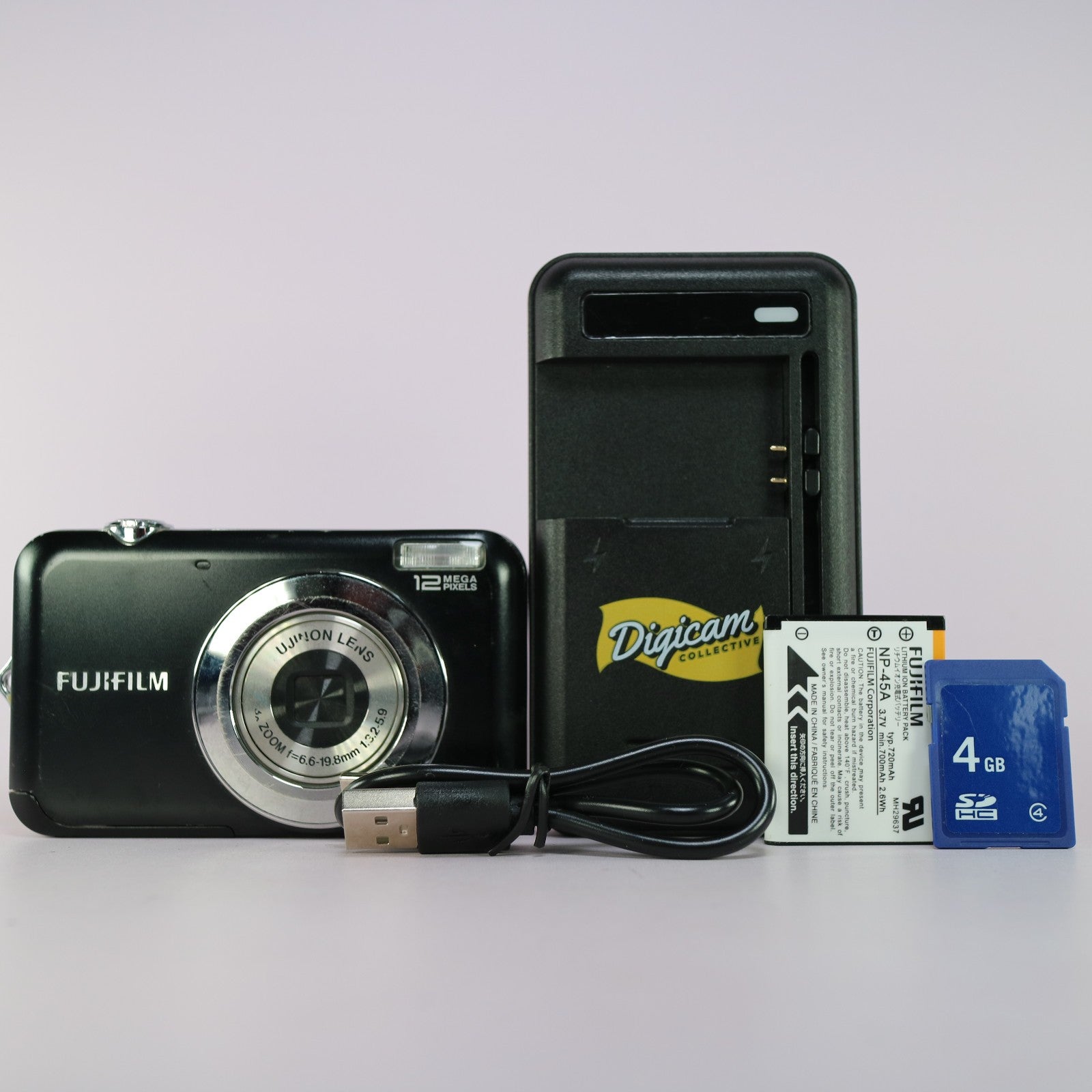 Fujifilm Digital Camera FinePix JV110 12.0MP Black Tested Full Working Set