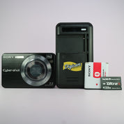 Sony Digital Camera Cybershot DSC-W125 7.2MP Black Tested Full Working Set