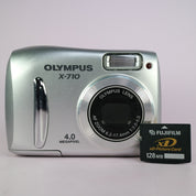 Olympus X-710 5.0MP Compact Digital Camera Silver Tested With xD Card