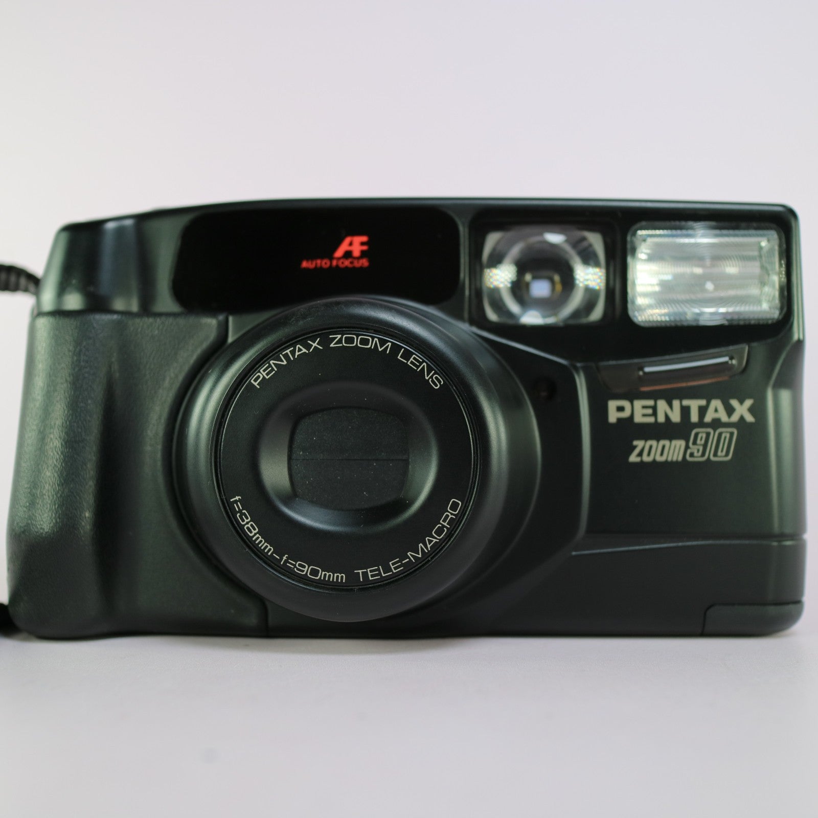 Pentax Zoom 90 35mm Film Point and Shoot Camera Black Tested