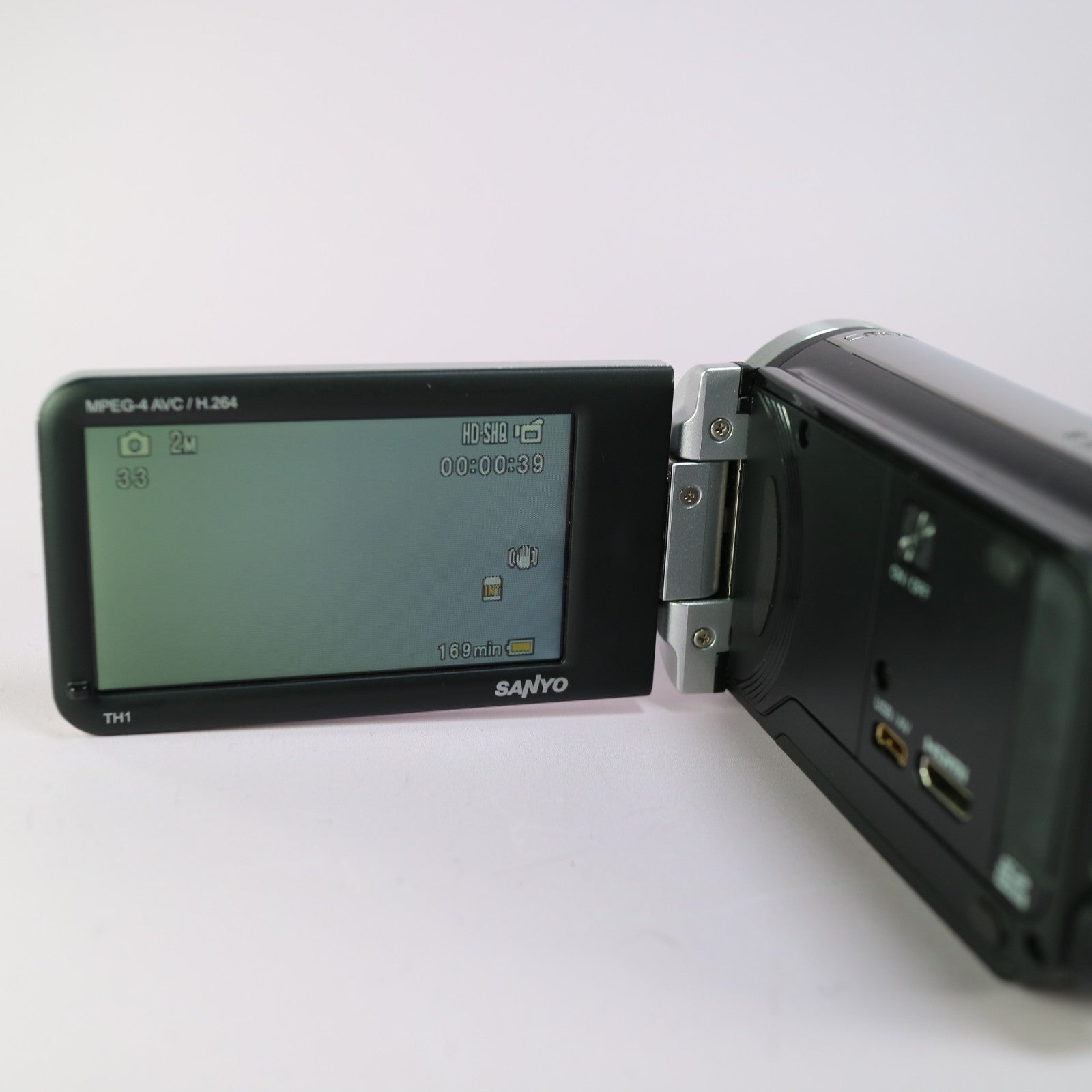 Sanyo Xacti VPC-TH1 Full HD Camcorder Silver Tested Full Working Set