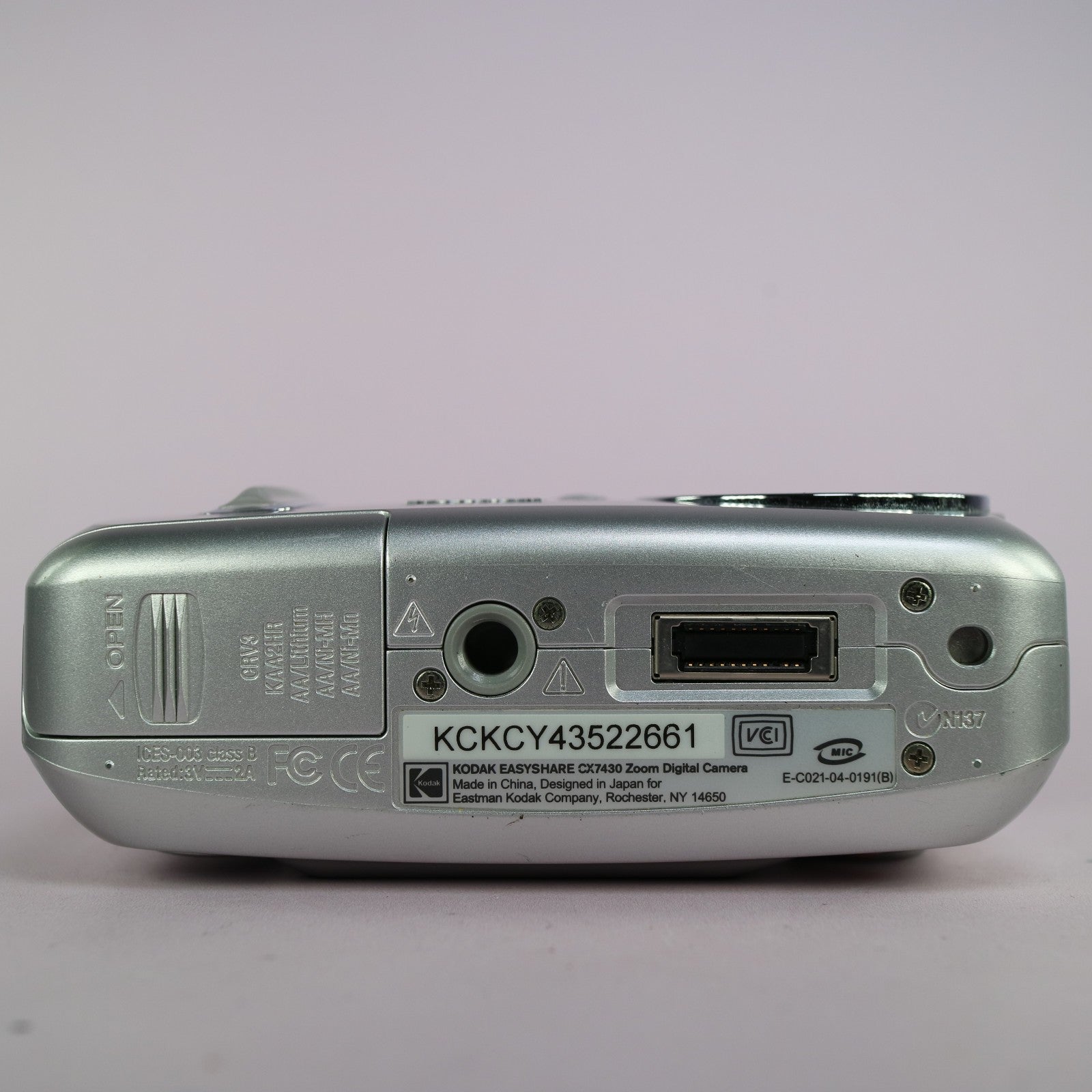 Kodak Digital Camera EasyShare CX7430 4.0MP Silver Tested
