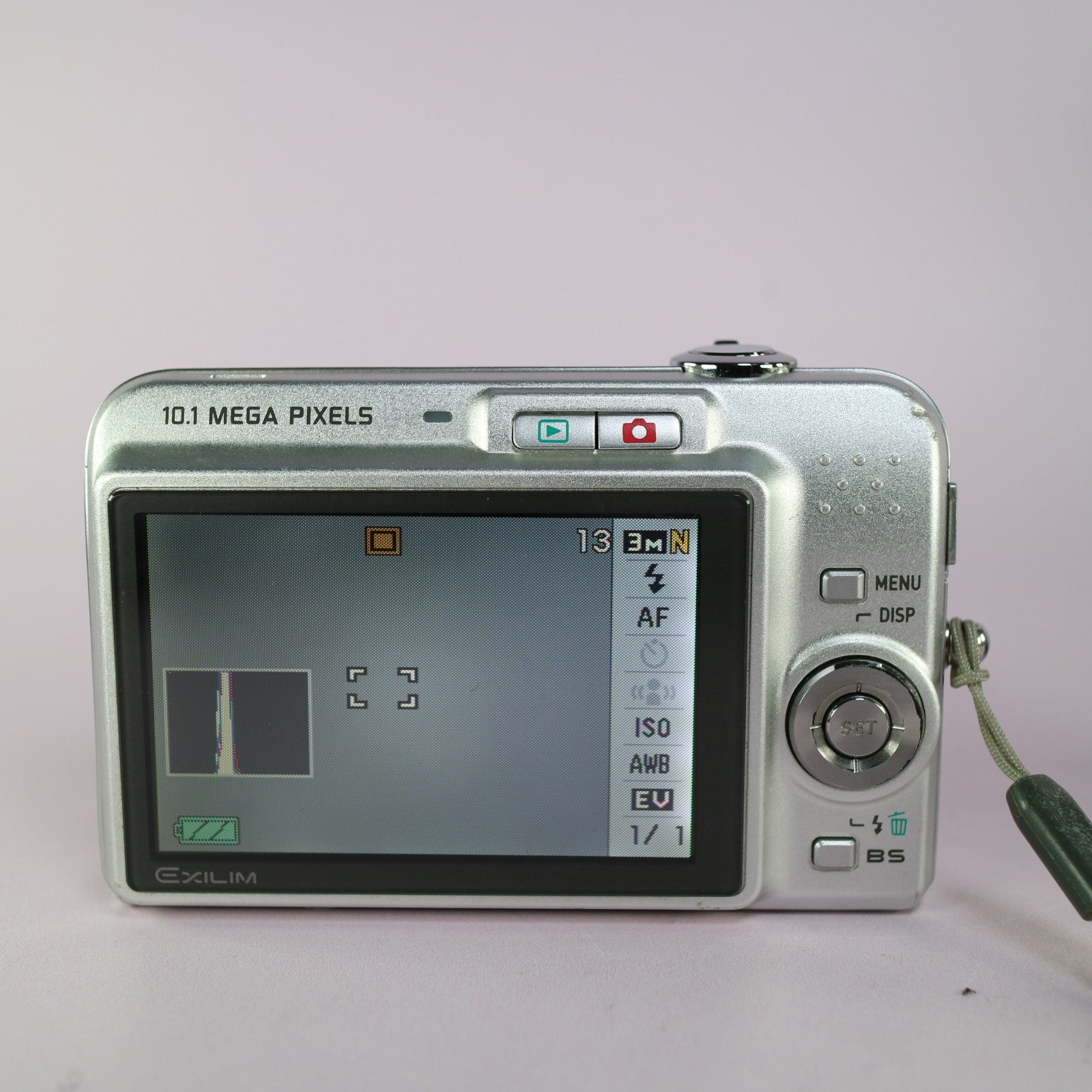 Casio Digital Camera Exilim EX-Z1050 10.1MP Silver Tested Full Working Set