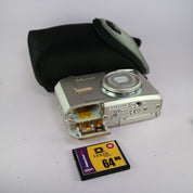 Pentax Digital Camera Optio 330GS 3.2MP Silver Flip Screen Tested