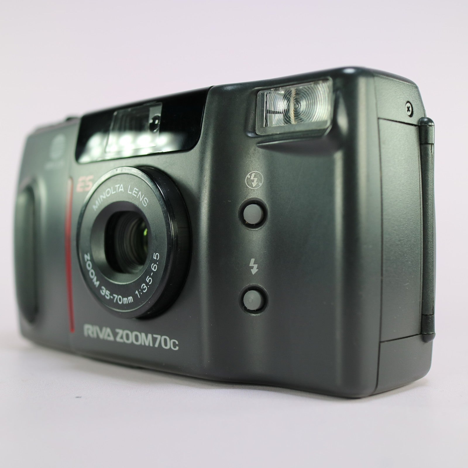Minolta Riva Zoom 70c 35mm Film Point and Shoot Camera Black Tested