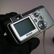 Nikon Digital Camera Coolpix 3700 3.2MP Silver Tested Full Working Set