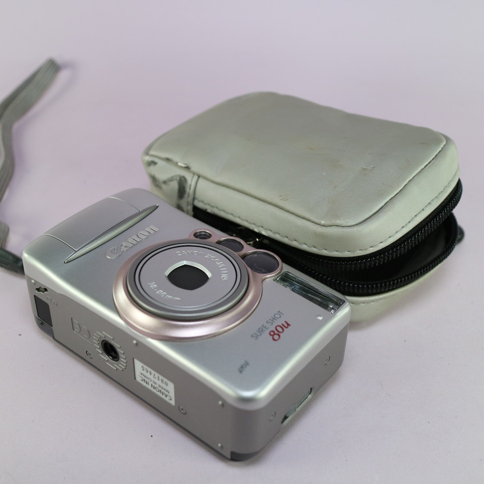 Canon Sure Shot 80u 35mm Film Point and Shoot Camera Silver Tested