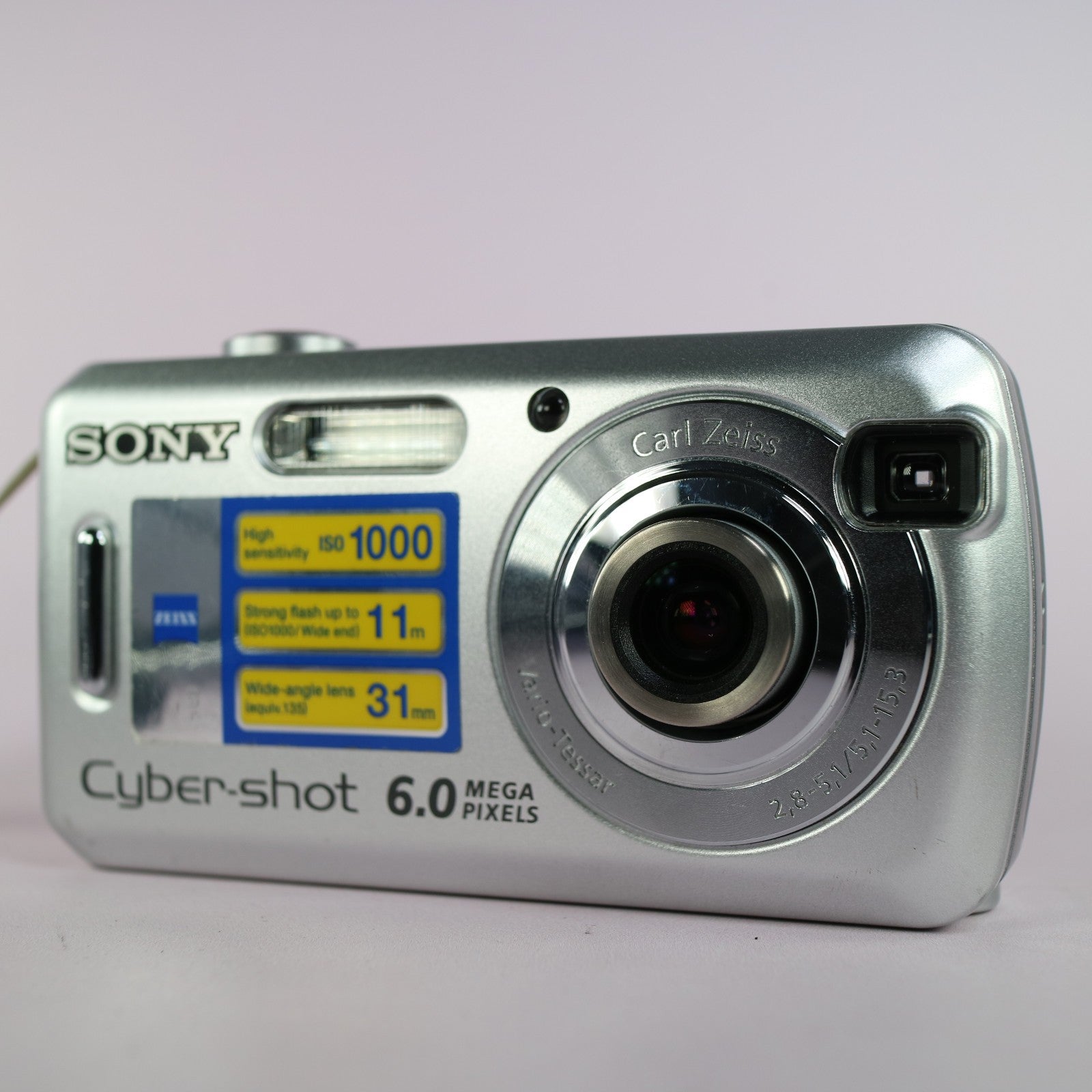 Sony Digital Camera Cybershot DSC-S600 6.0MP Silver Tested