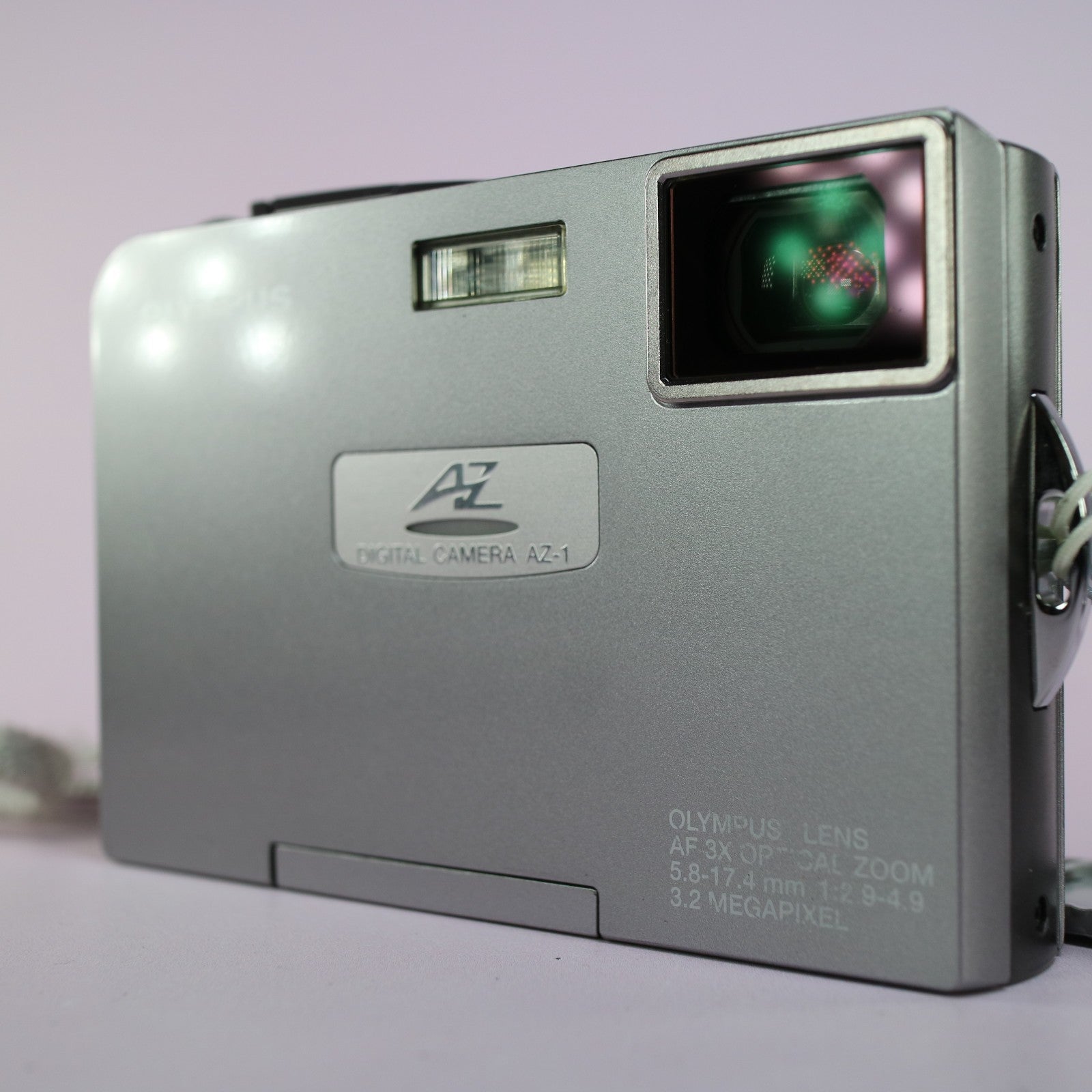 Olympus Digital Camera AZ-1 3.2MP Silver Tested With Battery and Charger