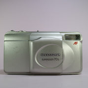 Olympus Superzoom 70G 35mm Film Point and Shoot Camera Silver Tested