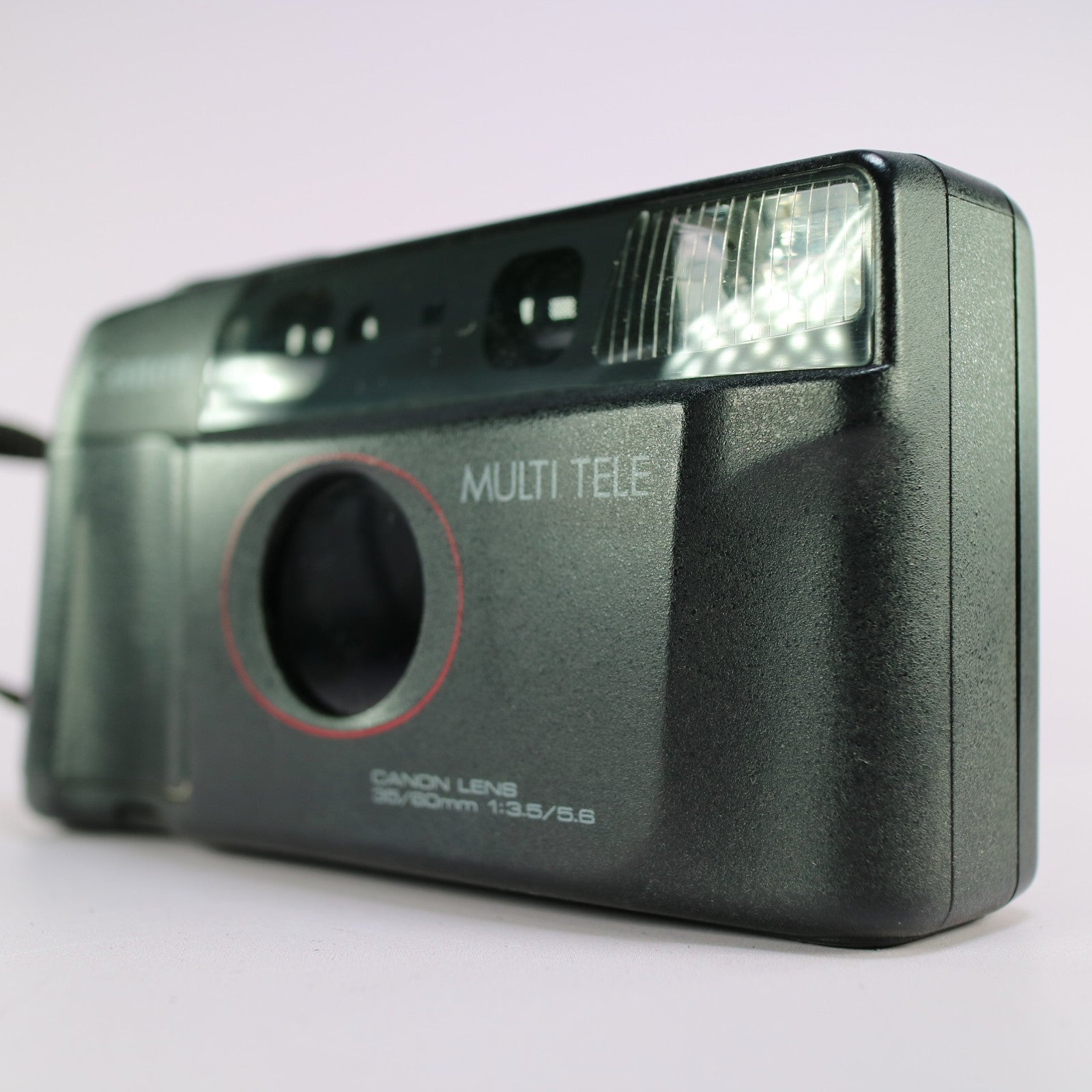 Canon Sure Shot Multi Tele 35mm Film Point and Shoot Camera Black Tested