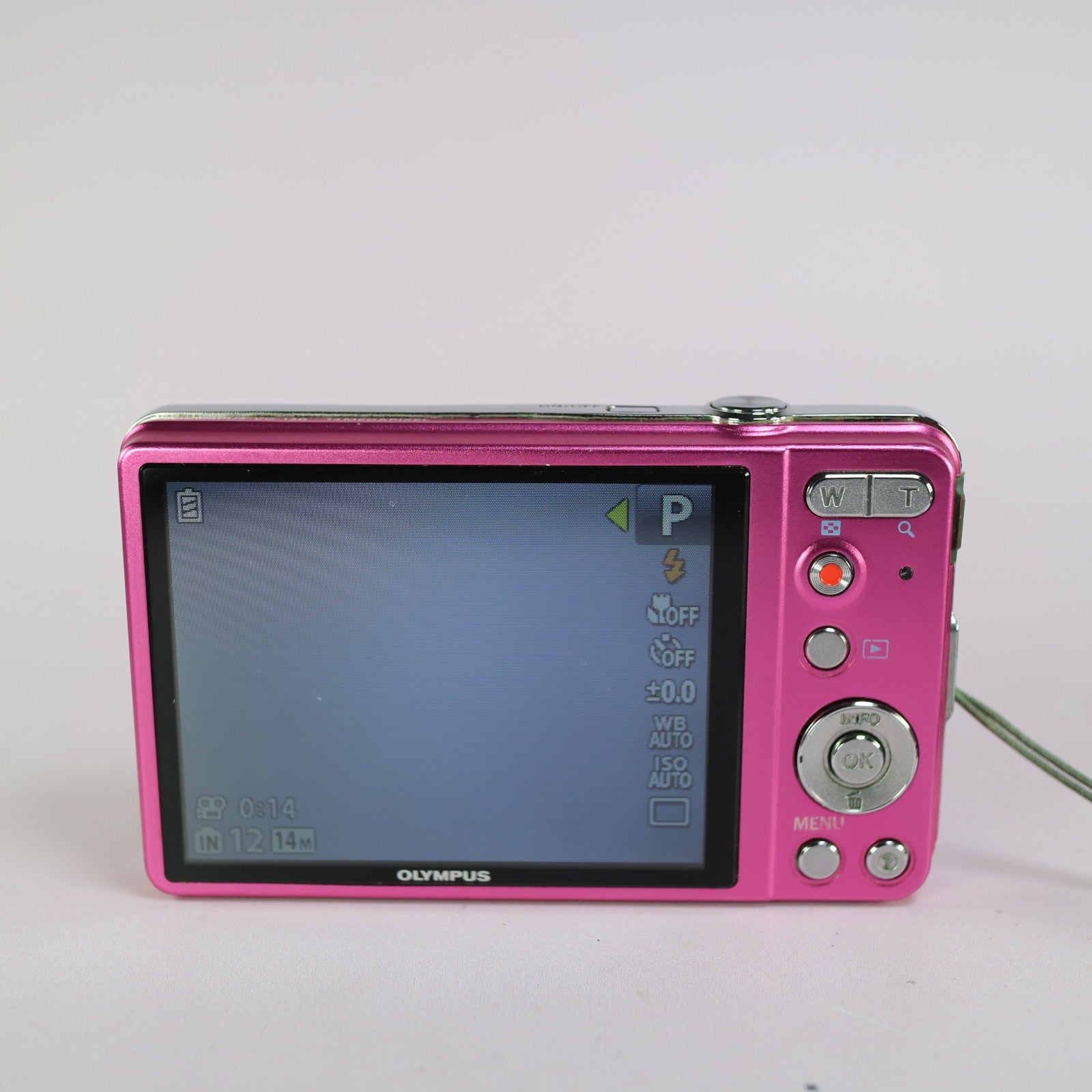 Olympus Digital Camera VG-130 14.0MP Pink Tested Full Working Set