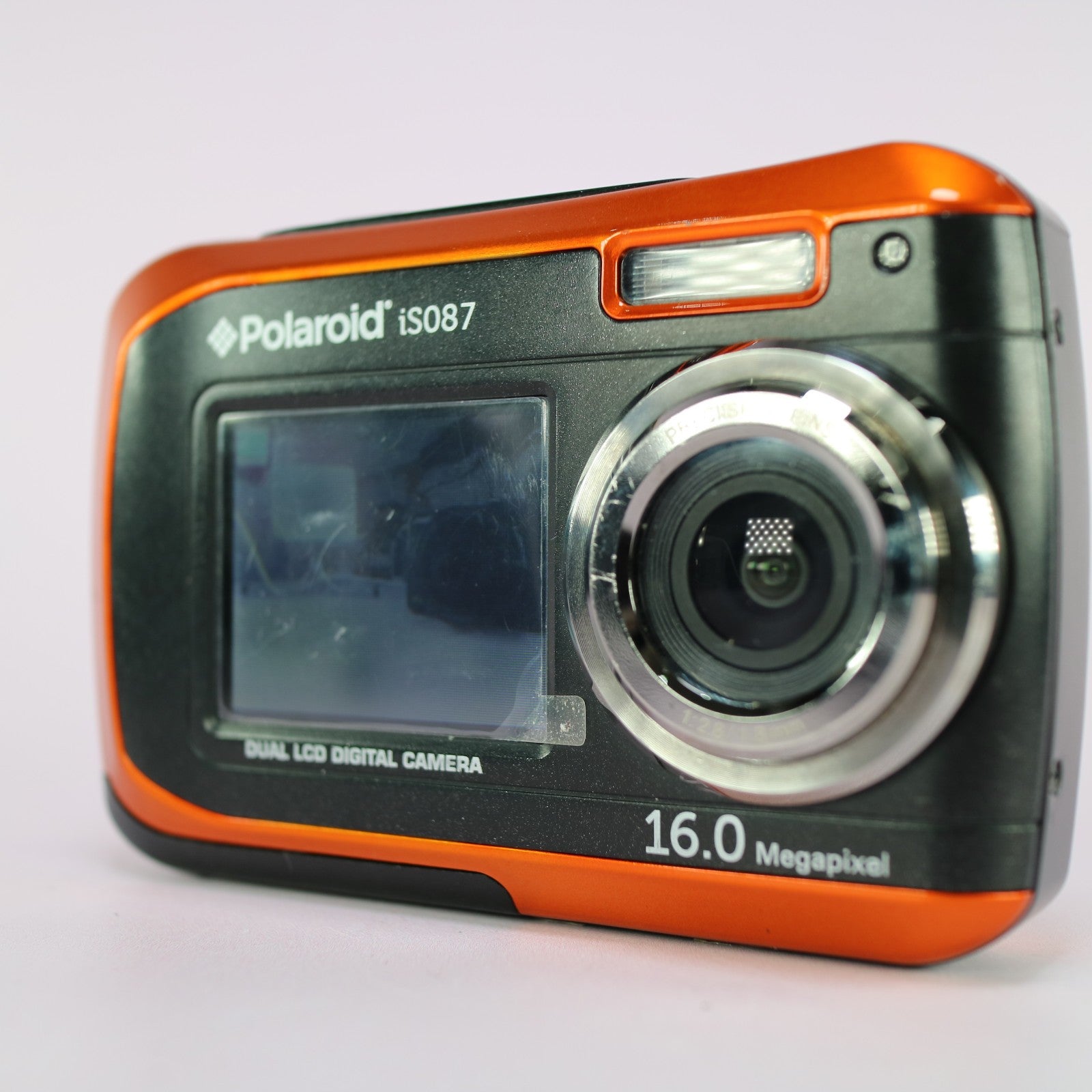 Polaroid Digital Camera iS087 16.0MP Underwater Selfie Screen Orange Tested