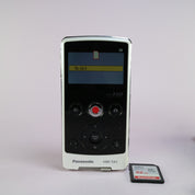 Panasonic HM-TA1 High Definition Handheld Camcorder White Tested Full Set