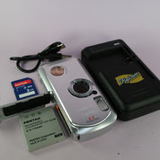 Pentax Waterproof Digital Camera Optio WPi 6.0MP Silver Tested Full Working Set