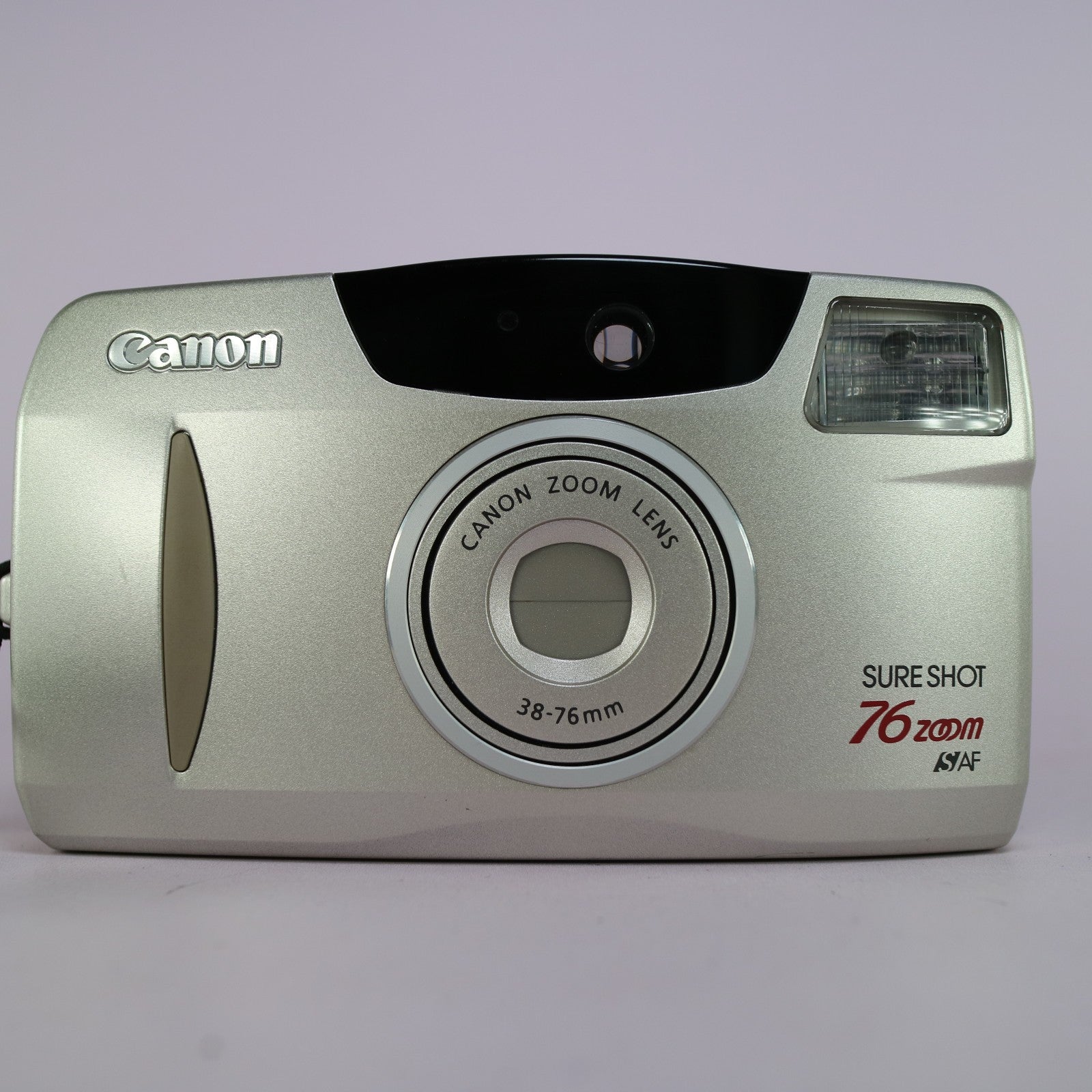 Canon Sure Shot 76 Zoom 35mm Film Point and Shoot Camera Silver Tested