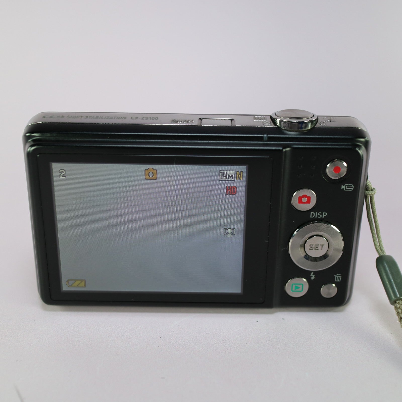 Casio Digital Camera Exilim EX-ZS100 14.1MP Black Tested Full Working Set