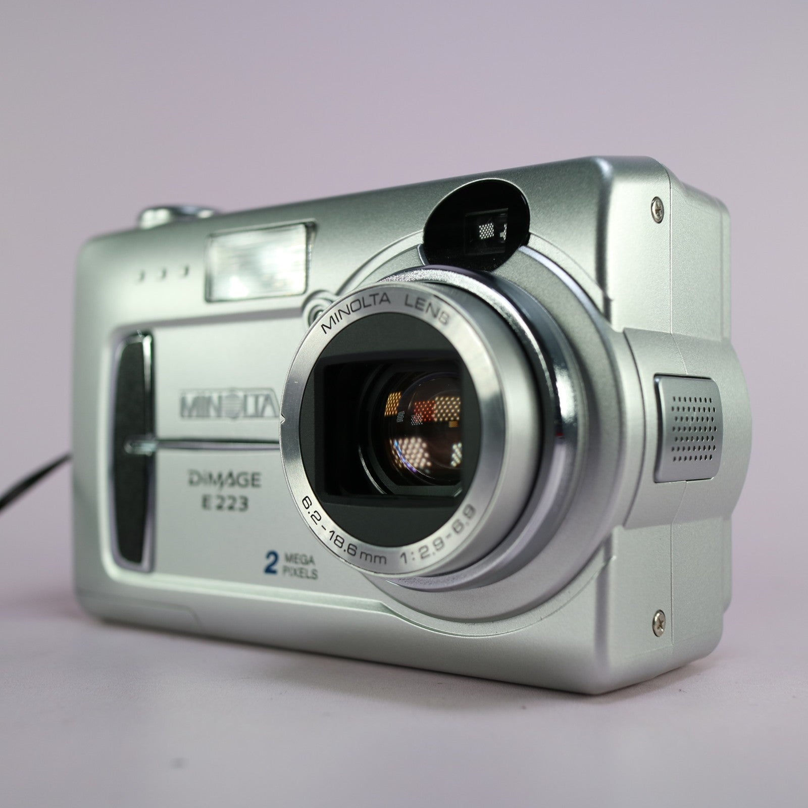 Minolta Dimage E223 2.0MP Compact Digital Camera Silver Tested