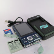 Praktica Luxmedia 10-23 10.0MP Digital Camera Blue Tested Full Working Set