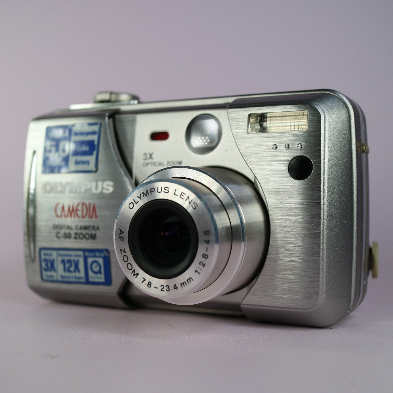 Olympus Digital Camera Camedia C-50 Zoom 5.0MP Silver Tested