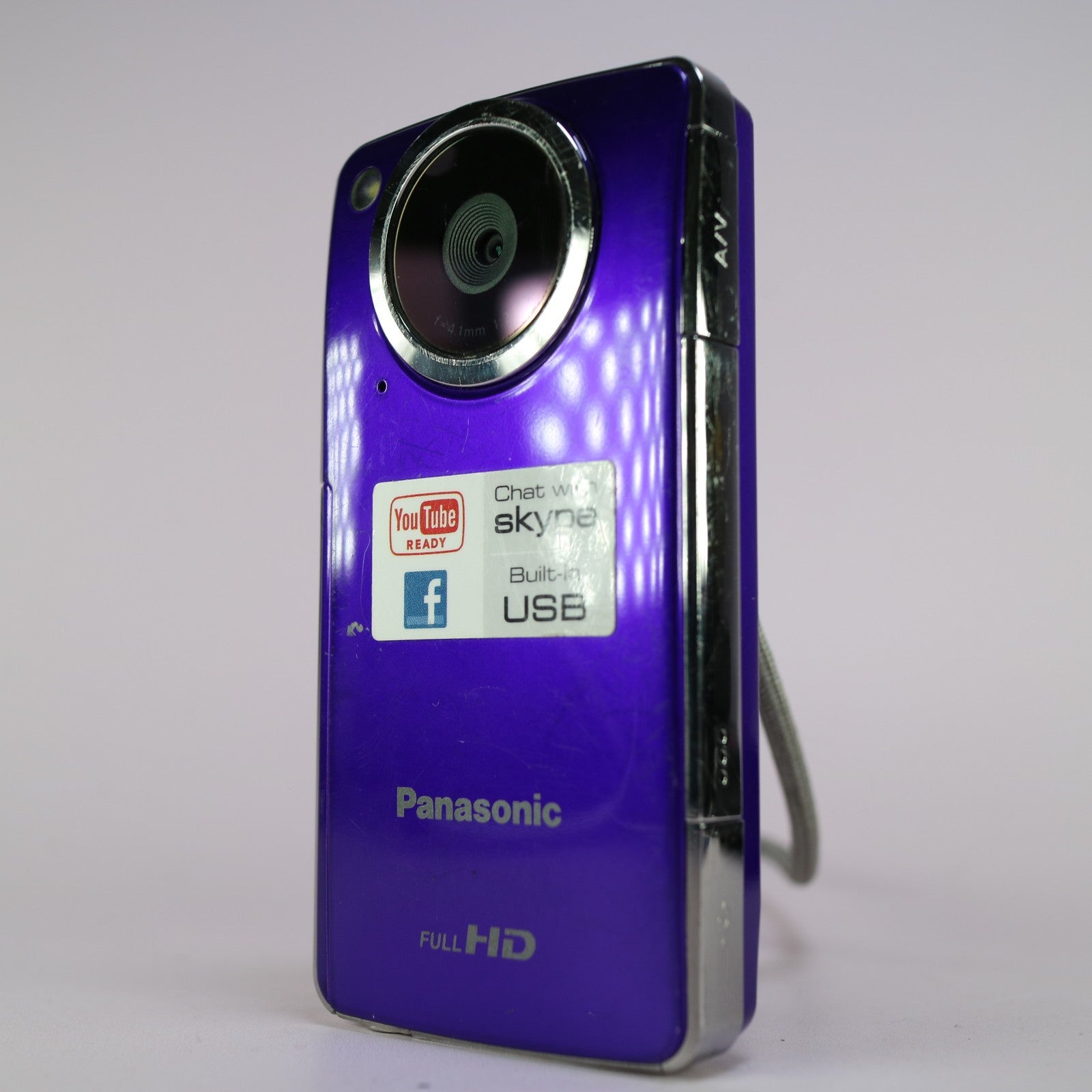 Panasonic HM-TA1 High Definition Handheld Camcorder Purple Tested Full Set