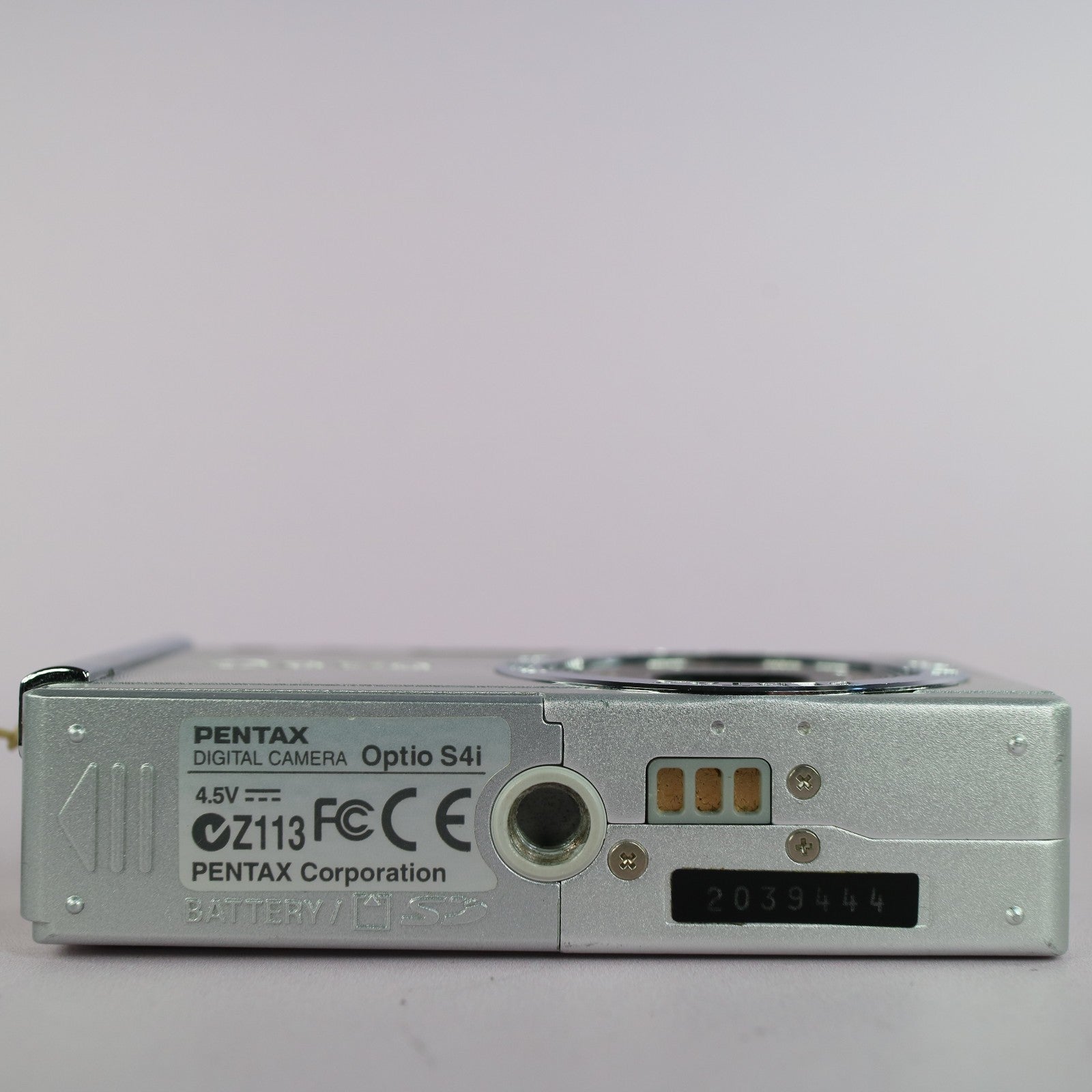 Pentax Digital Camera Optio S4i 4.0MP Silver Tested Full Working Set
