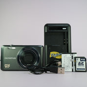 Olympus Digital Camera VG-120 14.0MP Black Tested Full Working Set
